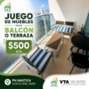 Juego de muebles para balcón o terraza en excelente estado.